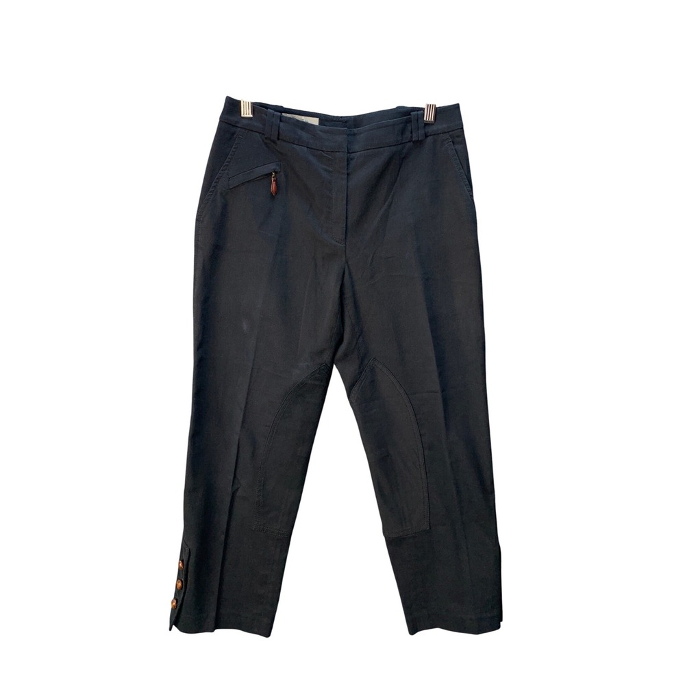 Vintage Facconable Breeches Riding Pants Equestrian Womens 4 Black Wooden Button